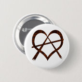 Anarchy Heart Symbol Button Badge (Voorkant /achterkant)