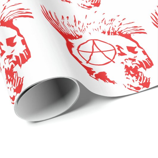Anarchy Mohawk Skull Cadeaupapier (Rol Hoek)