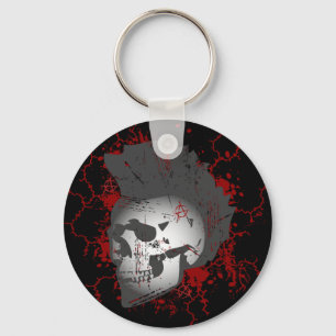 Anarchy Mohawk Skull Sleutelhanger