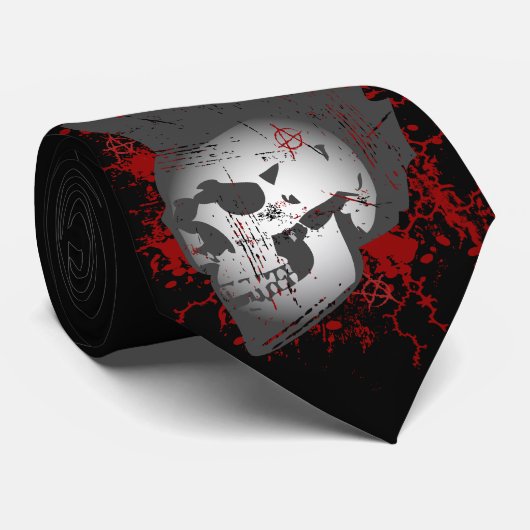 Anarchy Mohawk Skull Stropdas (Opgerold)