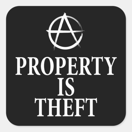 Anarchy quote vierkante sticker (Voorkant)