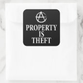 Anarchy quote vierkante sticker (Tas)