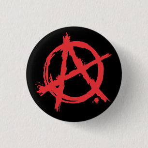 Anarchy Symbol Ronde Button 3,2 Cm