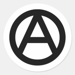 Anarchy Symbol Ronde Sticker