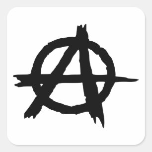 Anarchy-symbool Vierkante Sticker