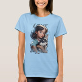 Anastasia en Le Husky T-shirt (Voorkant)