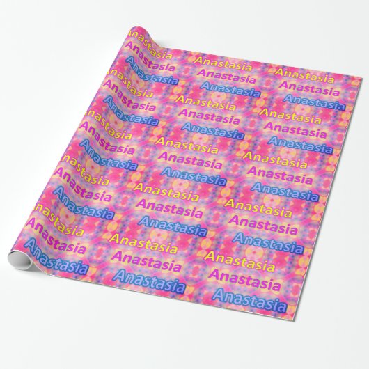 ANASTASIA ~ Fractal Pattern Personalized Cadeaupapier (Uitgerold)