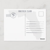 Anastasia Island Florida Retro Sunset Souvenirs Briefkaart (Achterkant)