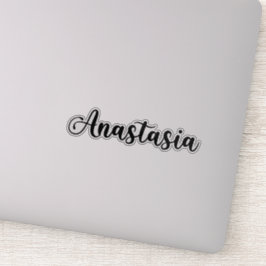 Anastasia Naam - Handgeschreven kalligrafie Sticker