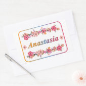 Anastasia Name Rechthoekige Sticker (Envelop)