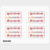 Anastasia Name Rechthoekige Sticker (Vel)