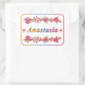 Anastasia Name Rechthoekige Sticker (Tas)