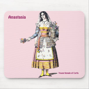 ANASTASIA ~ Young Vrouw CORFU ~ Personalized Muismat