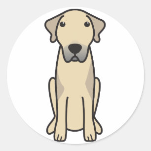Anatolian Shepherd Dog Cartoon Ronde Sticker
