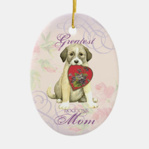 Anatolian Shepherd Dog Heart Mam Keramisch Ornamen Ornament