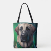 Anatolian Shepherd dog in St. Patrick's Day Dress Draagtas (Achterkant)