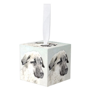 Anatolian Shepherd Painting - Oorspronkelijke hond Kubus Ornament