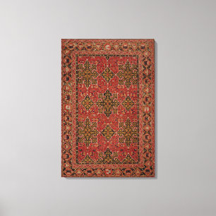 Anatolian Star Ushak tapijt, 1585 Canvas Afdruk