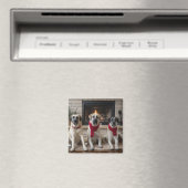 Anatolische herder bij de open haard Kerstmis Magneet (Insitu (Vaatwasser))