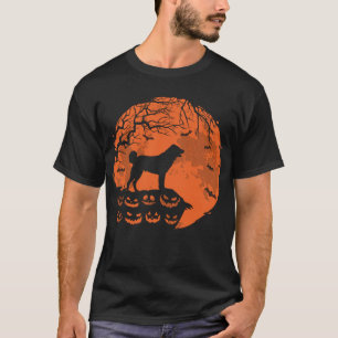 Anatolische herder en maan Halloween Hondenliefheb T-shirt