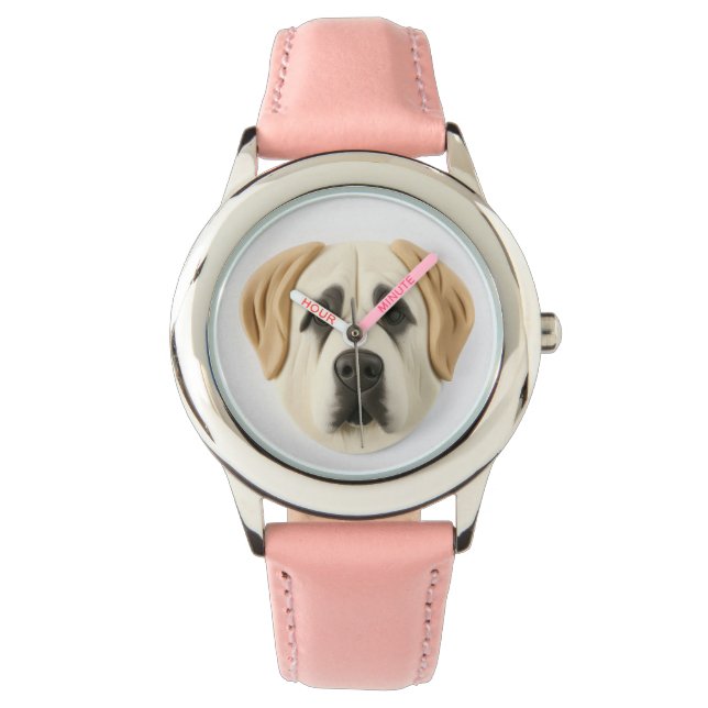 Anatolische herder hond 3D geïnspireerd Horloge (Voorkant)