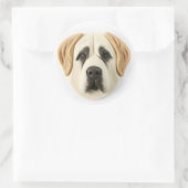 Anatolische herder hond 3D geïnspireerd Ronde Sticker (Tas)