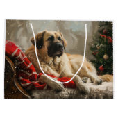 Anatolische Herder Hond Kerstfeest Groot Cadeauzakje (Achterkant)