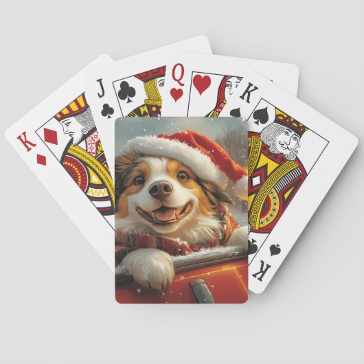 Anatolische Herder Hond Roller Onderzetter Kerst Pokerkaarten (Achterkant)