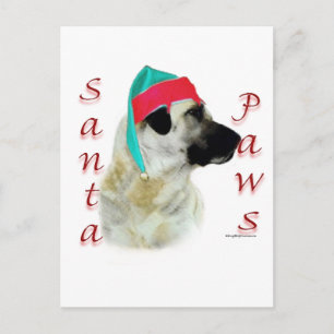Anatolische Herder Hond Santa Paws Feestdagenkaart