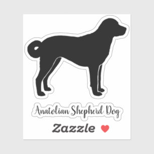 Anatolische Herder Hond Silhouet Cool Canine Sticker