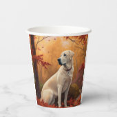 Anatolische herder in de herfst laat Herfst inspir Papieren Bekers (Achterkant)