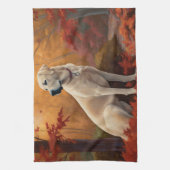 Anatolische herder in de herfst laat Herfst inspir Theedoek (Verticaal)