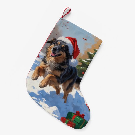 Anatolische herder Kerstfeest Sneeuw Kleine Kerstsok (Voorkant (Hangend))