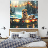 Anatolische herder kerstvakantie canvas afdruk (Insitu (Slaapkamer))