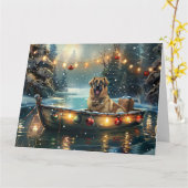 Anatolische herder kerstvakantie kaart (Gele Bloem)