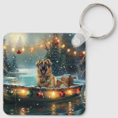 Anatolische herder kerstvakantie sleutelhanger (Achterkant)