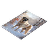 Anatolische herder liet het sneeuwKerstmis Notitieboek (Linkerzijde)