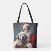 Anatolische Herder met Kerstman Kerstmis Draagtas (Achterkant)