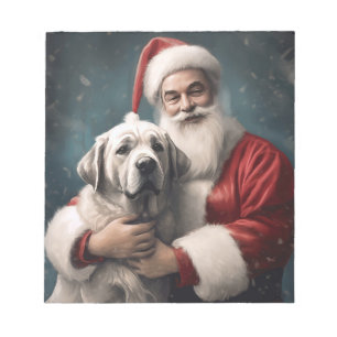 Anatolische Herder met Kerstman Kerstmis Notitieblok