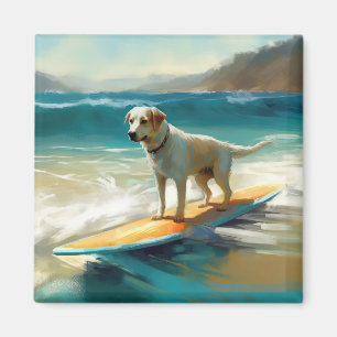 Anatolische herder strand surfen schilderij magneet
