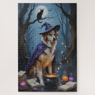 Anatolische herder Whimsical Halloween-schilderij Legpuzzel