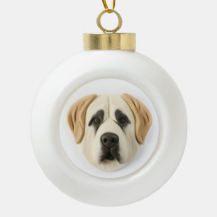 Anatolische Herdershond 3D Geïnspireerd Keramische Bal Ornament