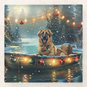 Anatolische Herdershond Kerst Feestelijke Reis Glazen Onderzetter