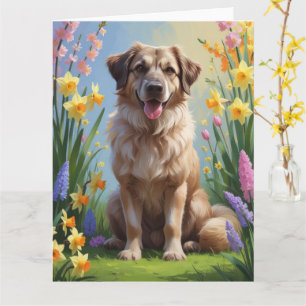 Anatolische Herdershond  Lente Bloemen Schilderij Kaart