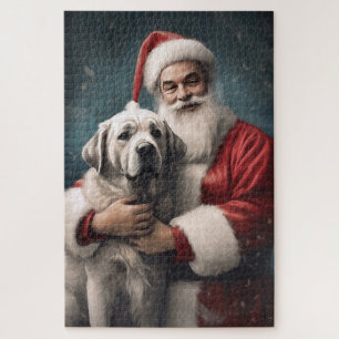 Anatolische Herdershond met Kerstman Kerstmis Legpuzzel
