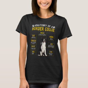 Anatomegrens collie voor vrouwelijke Mannen T-shirt