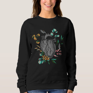 Anatomical Heart And Flowers  Men Women Cardiologi Trui