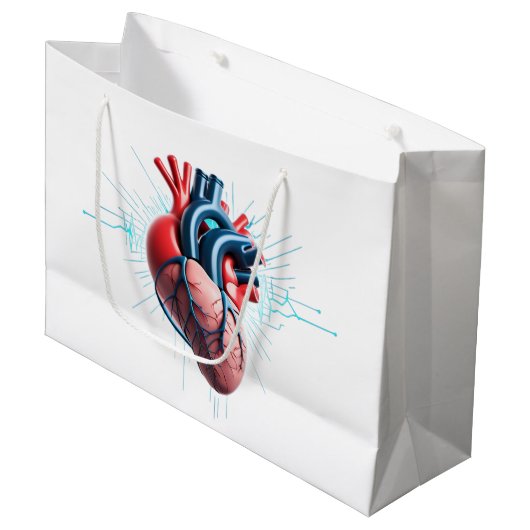 Anatomical Heart - Artistic Medical Illustration Groot Cadeauzakje (Voorkant Gekanteld)