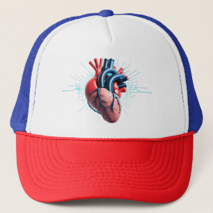 Anatomical Heart - Artistic Medical Illustration Trucker Pet