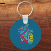 Anatomical Heart Design Cardiac Cardiovascular Icu Sleutelhanger (Voorkant)